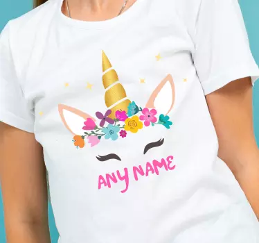 T-shirt personnalisable pour enfant licorne - TenStickers