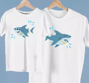 Tee-shirt enfant aventure de requin mignon - TenStickers