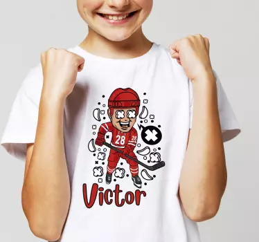 Tee-shirt enfant célébration de hockey gagnant - TenStickers