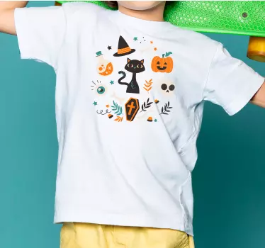 Tee-shirt enfant costume de chat halloween - TenStickers