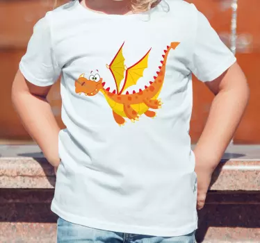 Tee-shirt enfant dragon de dessin animé joyeux - TenStickers