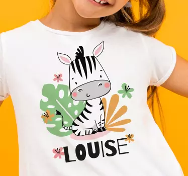 Tee-shirt enfant illustration de zèbre mignonne - TenStickers