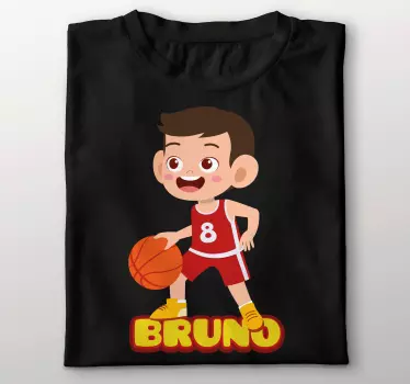 Tee-shirt enfant joueur de basket enthousiaste - TenStickers