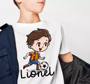 Tee-shirt enfant joueur de foot mignon - TenStickers