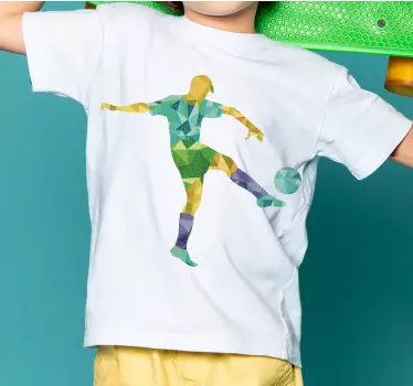 Tee-shirt enfant joueur de football coloré - TenStickers