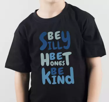 Tee-shirt enfant message soyez gentil - TenStickers