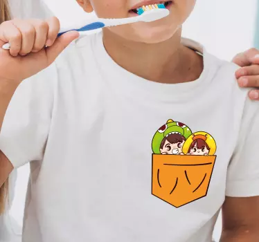 Tee-shirt enfant poche amusante et ludique - TenStickers