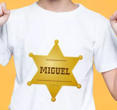 Tee-shirt enfant insigne de shérif personnalisé - TenStickers