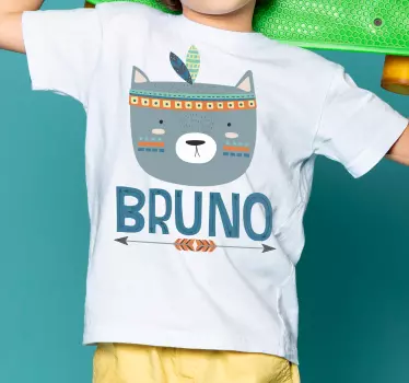 Tee-shirt enfant tête d'ours mignonne - TenStickers