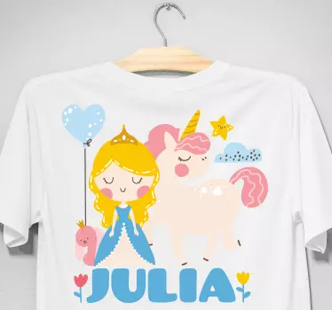 Tee-shirt enfant thème licorne princesse mignonne - TenStickers