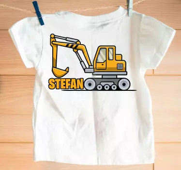 Tee-shirt enfant vêtement personnalisé excavateur - TenStickers