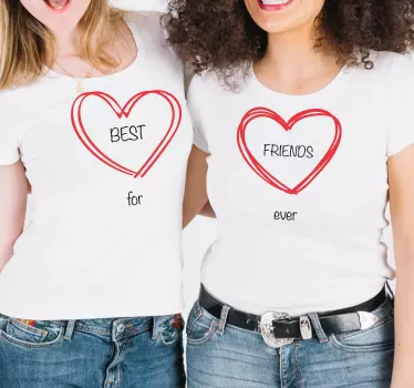 Tee-shirt meilleurs amis pour toujours - TenStickers