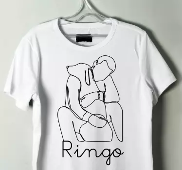T-shirts lien avec un chien portant un nom - TenStickers