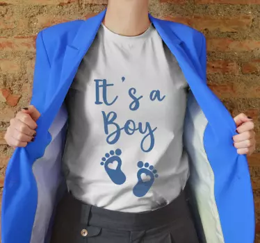 Tee-shirt personnalisé annonce de bébé en attente - TenStickers