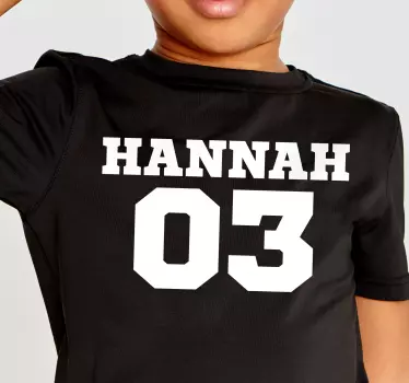 Tee-shirt personnalisé avec nom et chiffre personnalisés - TenStickers