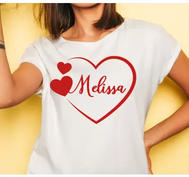 Tee-shirt personnalisé cadeau cœur unique - TenStickers