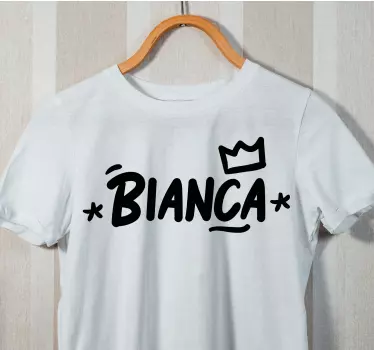 Tee-shirt personnalisé décor de nom couronne - TenStickers