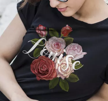 Tee-shirt personnalisé design floral élégant - TenStickers
