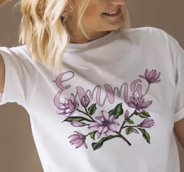 Tee-shirt personnalisé design floral personnalisé - TenStickers