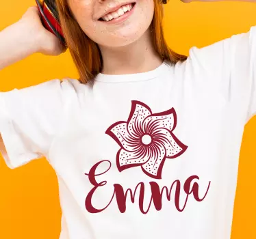 Tee-shirt personnalisé Écusson floral personnalisé - TenStickers