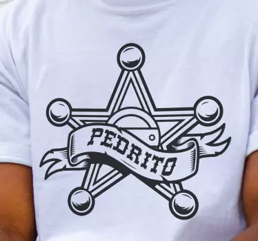 Tee-shirt personnalisé Étoile de shérif personnalisée - TenStickers