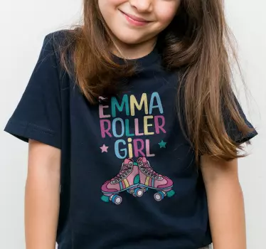 T-shirt personnalisé fille à roulettes - TenStickers