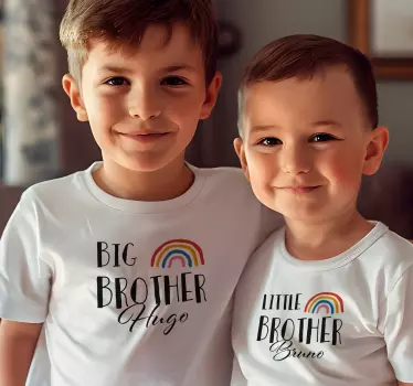 T-shirt personnalisé frères arc-en-ciel - TenStickers