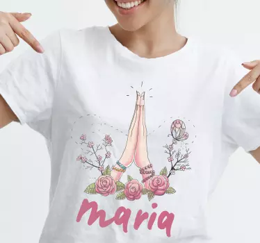 Tee-shirt personnalisé mains en prière graphique - TenStickers