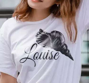 Tee-shirt personnalisé nom de coquille personnalisé - TenStickers