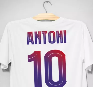 Tee-shirt personnalisé numéro de joueur personnalisé - TenStickers