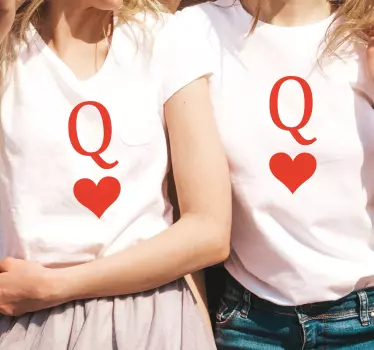 Tee-shirt personnalisé q amour Étreinte - TenStickers