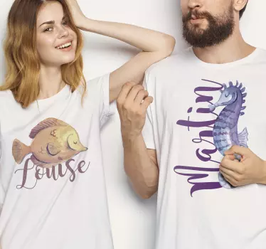Tee-shirt personnalisé thème poisson mignon - TenStickers