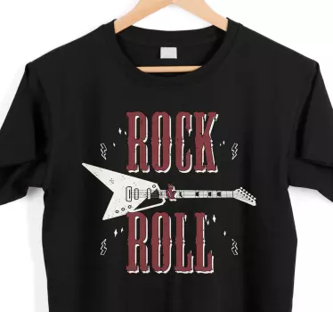 Tee-shirt rock n' roll avec un design de guitare - TenStickers