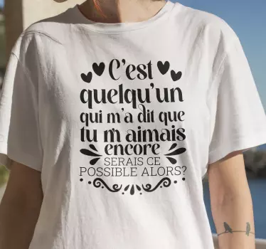 T-shirt paroles de chansons c'est quelqu'un qui m'a dit - TenStickers
