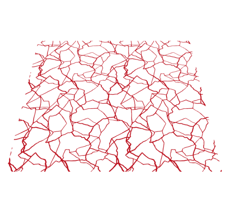 Tapis vinyle blanc motif rouge craquelé - TenStickers