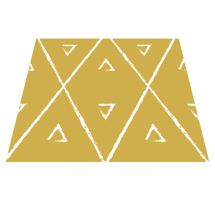 Tapis vinyle jaune motif géométrique en losanges - TenStickers