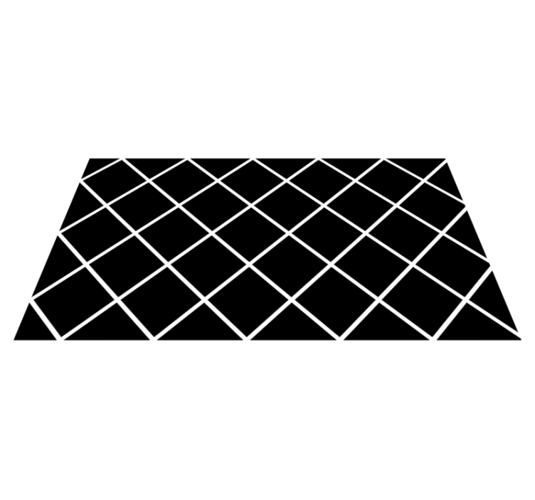 Tapis vinyle noir lignes géométriques modernes - TenStickers