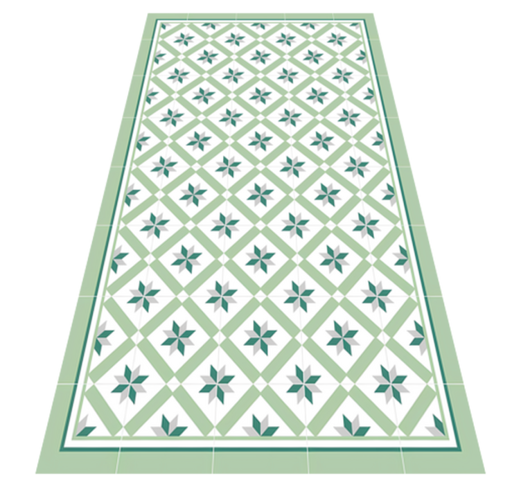 Tapis vinyle cuisine vert hydraulique - TenStickers
