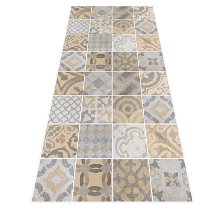 Tapis vinyle cuisine ciment arancioni - TenStickers