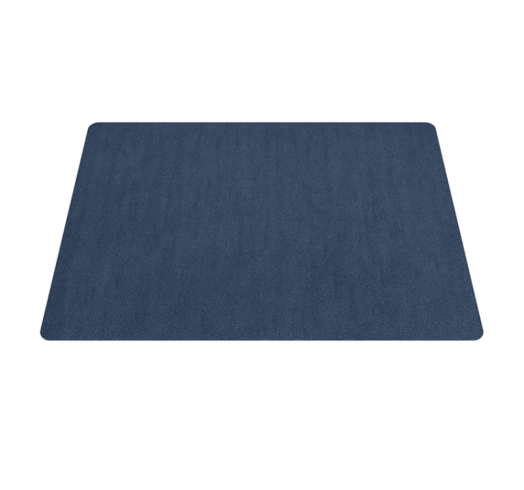 Tapis vinyle salon effet tissu bleu - TenStickers