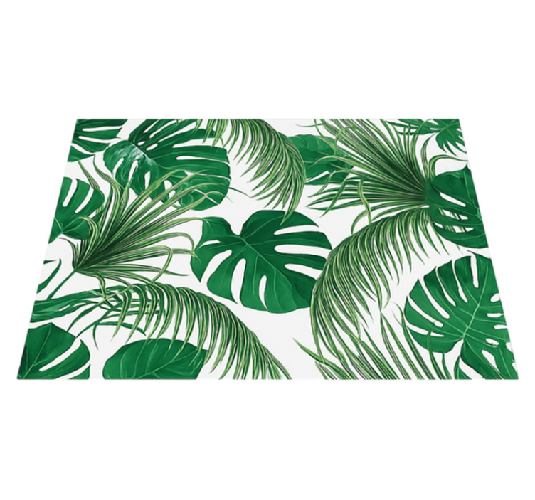 Tapis vinyle extérieur conception de feuilles tropicales - TenStickers