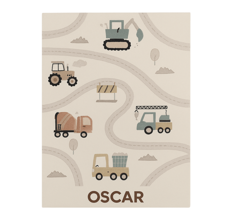 Tapis vinyle autres tapis construction beige sur mesure - TenStickers