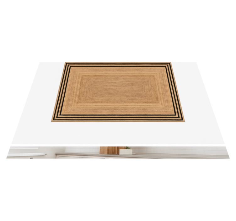 Tapis vinyle cuisine texture jute naturel - TenStickers