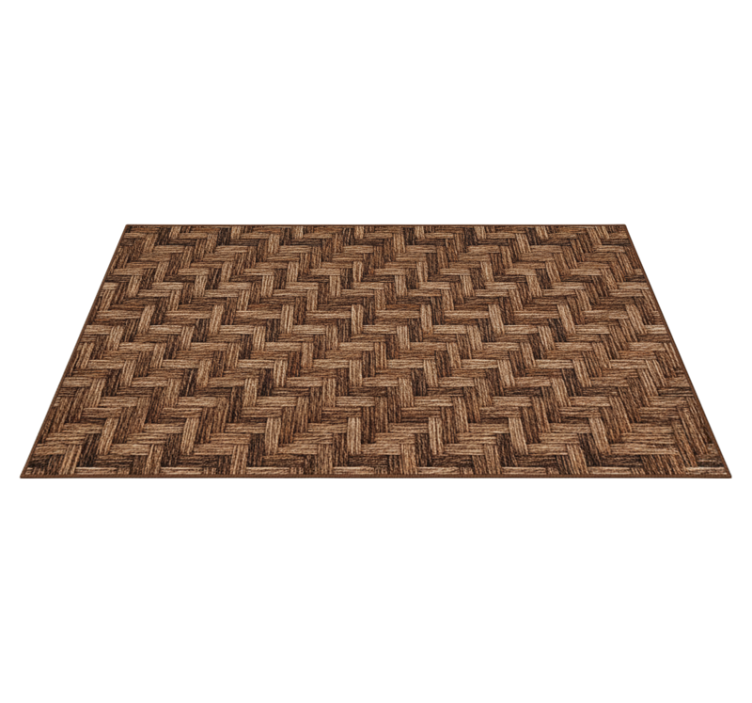 Tapis vinyle textures effet tissu marron - TenStickers