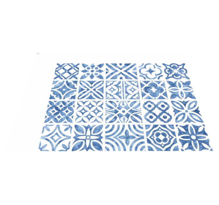 Tapis vinyle carreaux de ciment style portugal - TenStickers