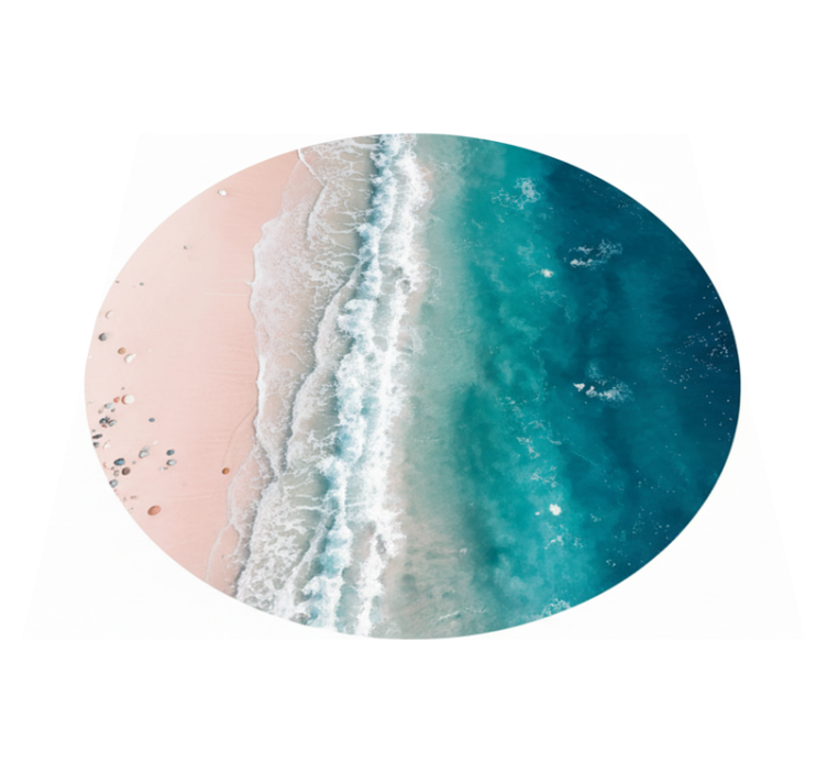 Tapis vinyle salon le cercle de la plage - TenStickers