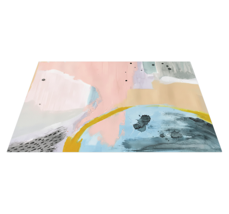 Tapis vinyle salon art coloré et moderne - TenStickers