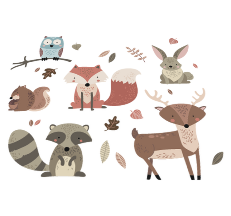 Tapis vinyle animal style automnal - TenStickers