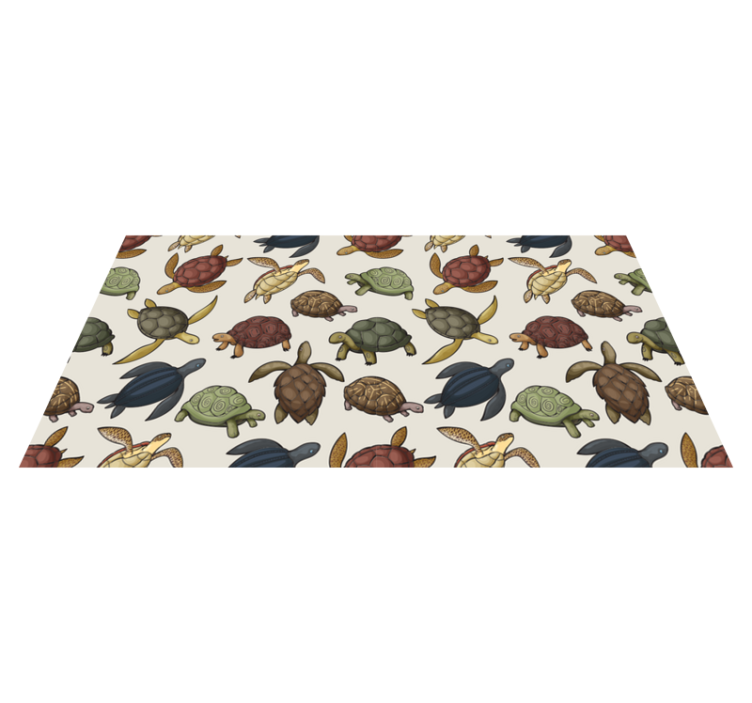 Tapis vinyle animal variété de tortues - TenStickers