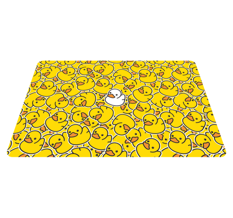 Tapis vinyle animal canard blanc mignon différent - TenStickers